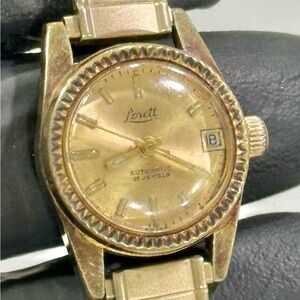Vintage Lorett Automatic 17-Jewels Date Gold-Plated Ladies’ 22mm SwissMade Watch